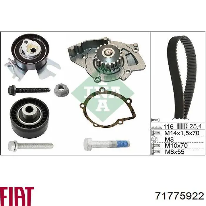 71775922 Fiat/Alfa/Lancia kit correa de distribución