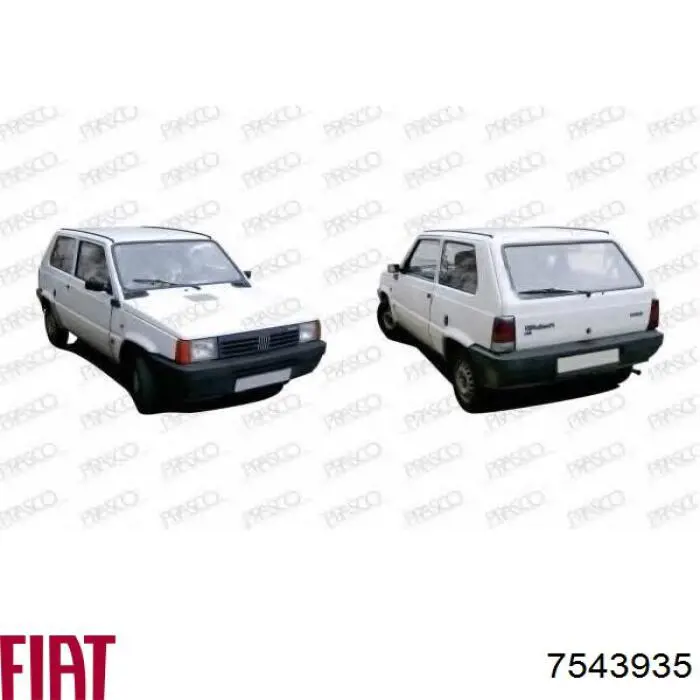  Panal de radiador para Fiat Panda 1 