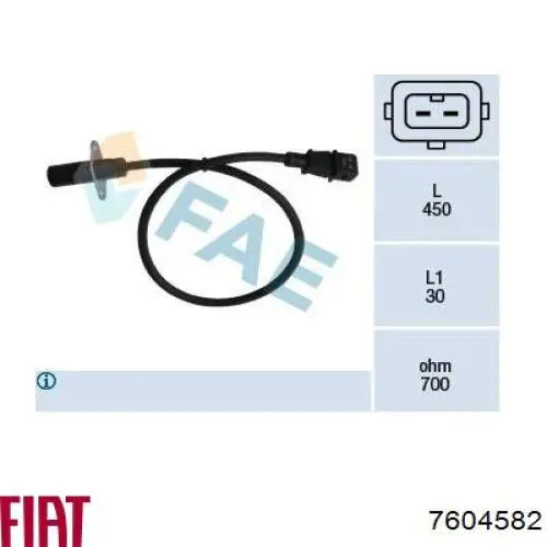 7604582 Fiat/Alfa/Lancia sensor de posición del cigüeñal