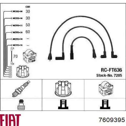  Juego de cables de encendido para Fiat Uno 146A