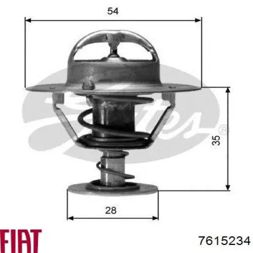 7615234 Fiat/Alfa/Lancia termostato, refrigerante