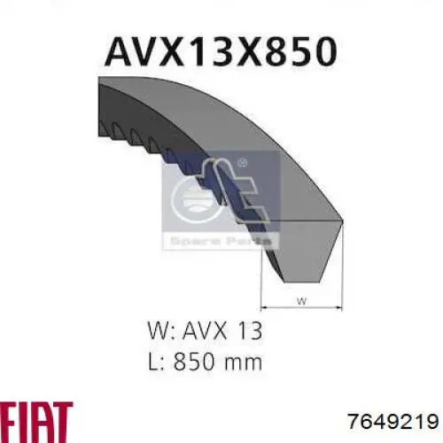 7649219 Fiat/Alfa/Lancia correa trapezoidal