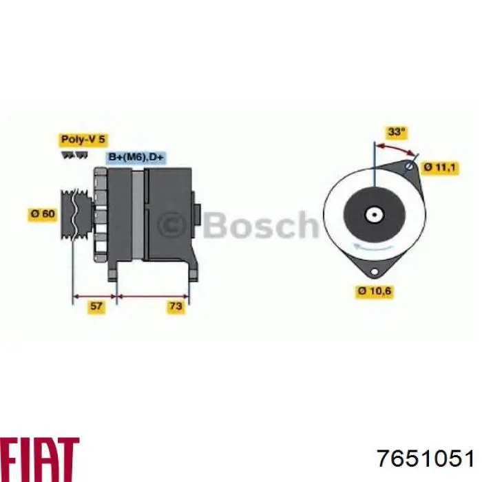 7651051 Fiat/Alfa/Lancia alternador