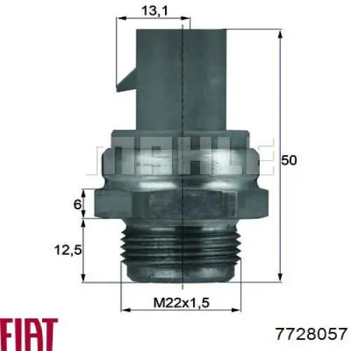 7728057 Fiat/Alfa/Lancia sensor, temperatura del refrigerante (encendido el ventilador del radiador)