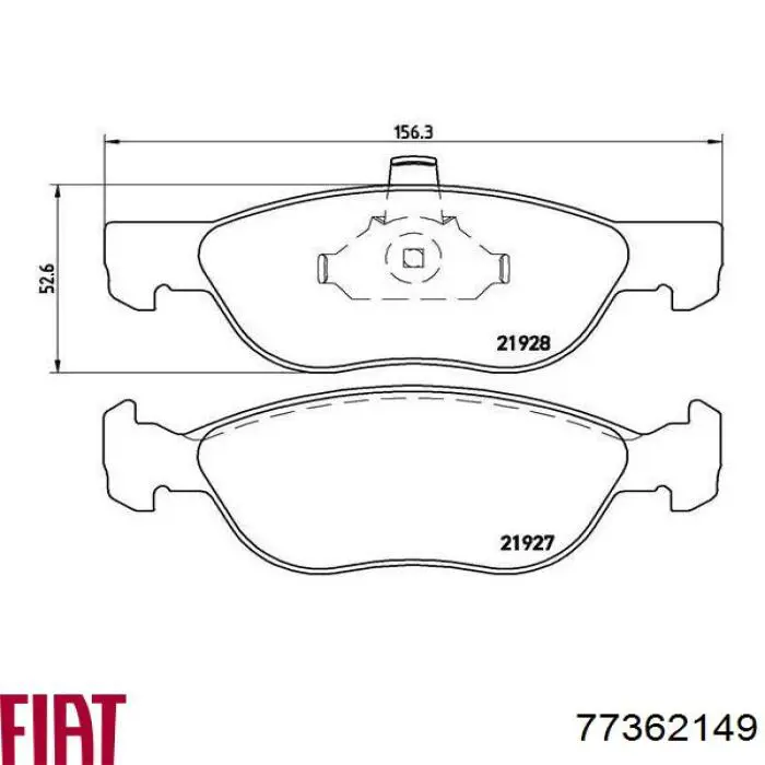 77362149 Fiat/Alfa/Lancia pastillas de freno delanteras