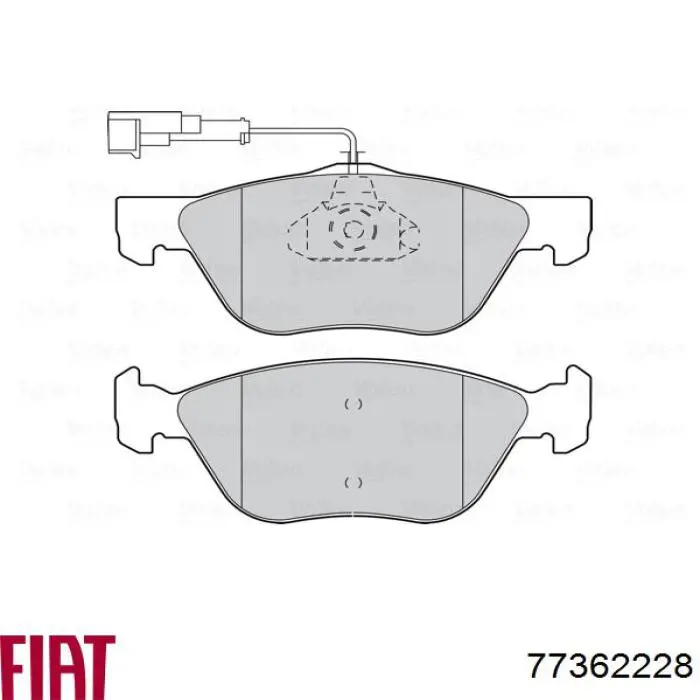 77362228 Fiat/Alfa/Lancia pastillas de freno delanteras