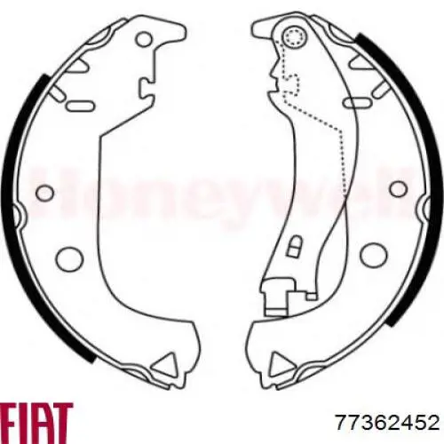 77362452 Fiat/Alfa/Lancia zapatas de frenos de tambor traseras