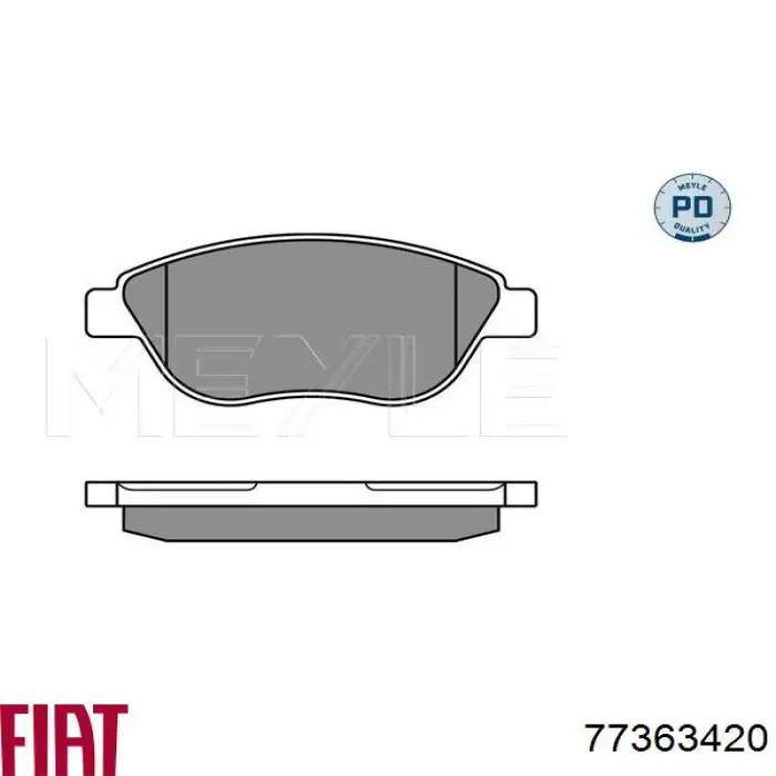 77363420 Fiat/Alfa/Lancia pastillas de freno delanteras