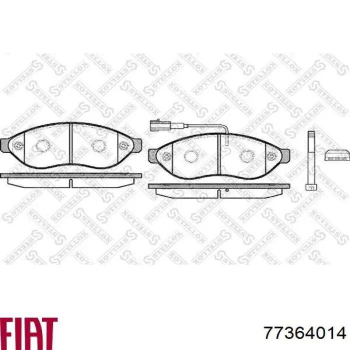 77364014 Fiat/Alfa/Lancia pastillas de freno delanteras