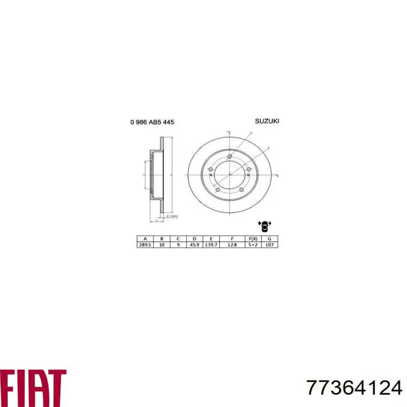 77364124 Fiat/Alfa/Lancia servofrenos