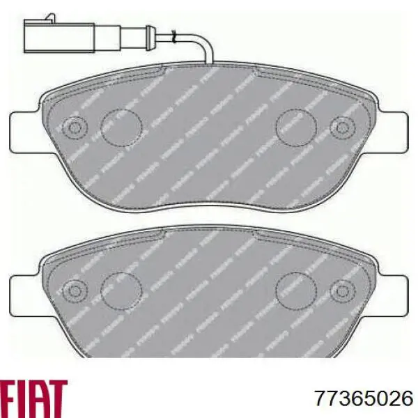 77365026 Fiat/Alfa/Lancia pastillas de freno delanteras