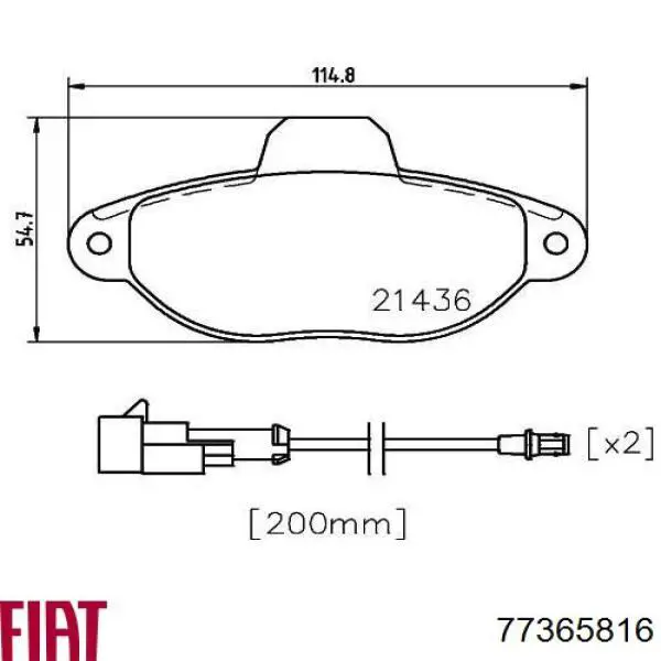 77365816 Fiat/Alfa/Lancia pastillas de freno delanteras