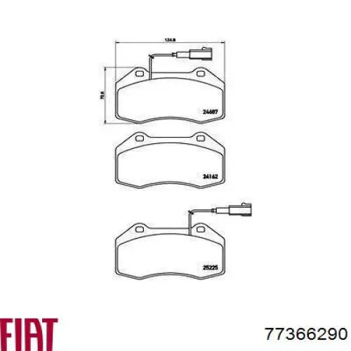 77366290 Fiat/Alfa/Lancia pastillas de freno delanteras