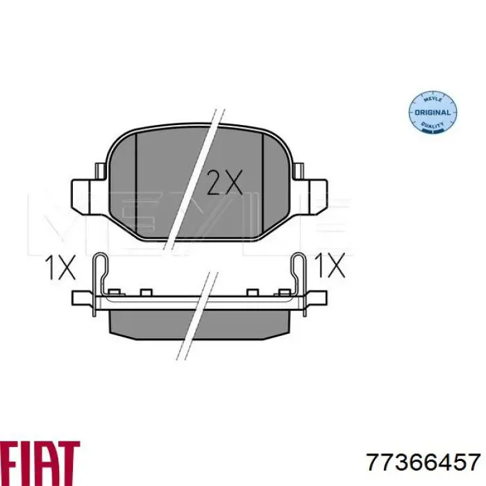 77366457 Fiat/Alfa/Lancia pastillas de freno traseras