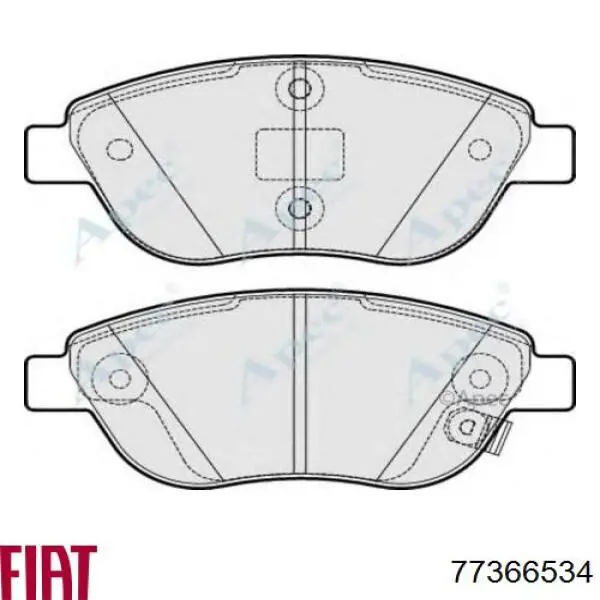 77366534 Fiat/Alfa/Lancia pastillas de freno delanteras