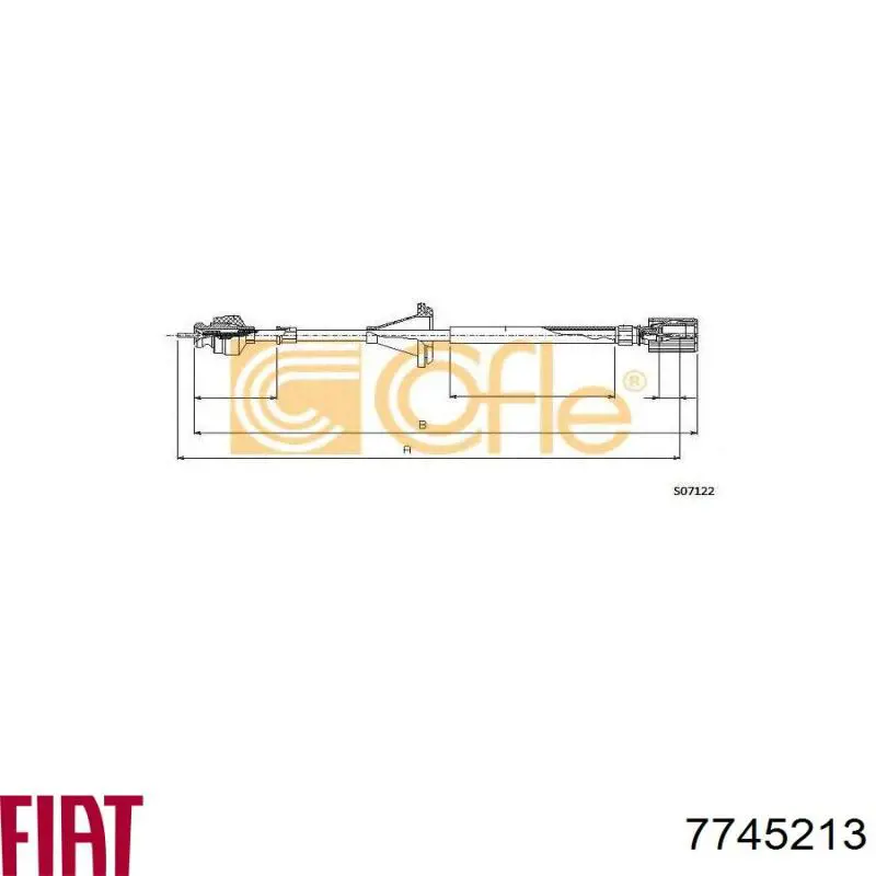 7745213 Fiat/Alfa/Lancia cable para velocimetro