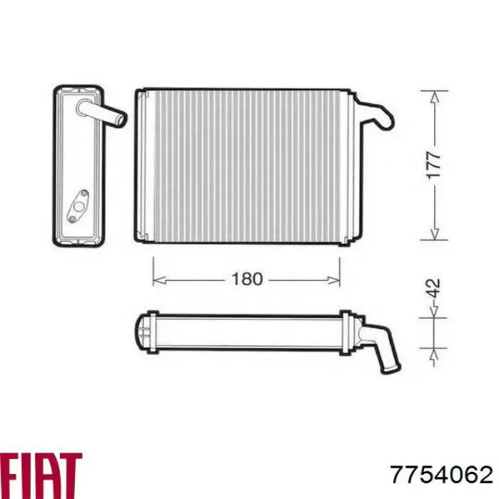 7754062 Fiat/Alfa/Lancia radiador de calefacción