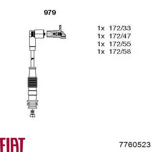 7760523 Fiat/Alfa/Lancia juego de cables de encendido