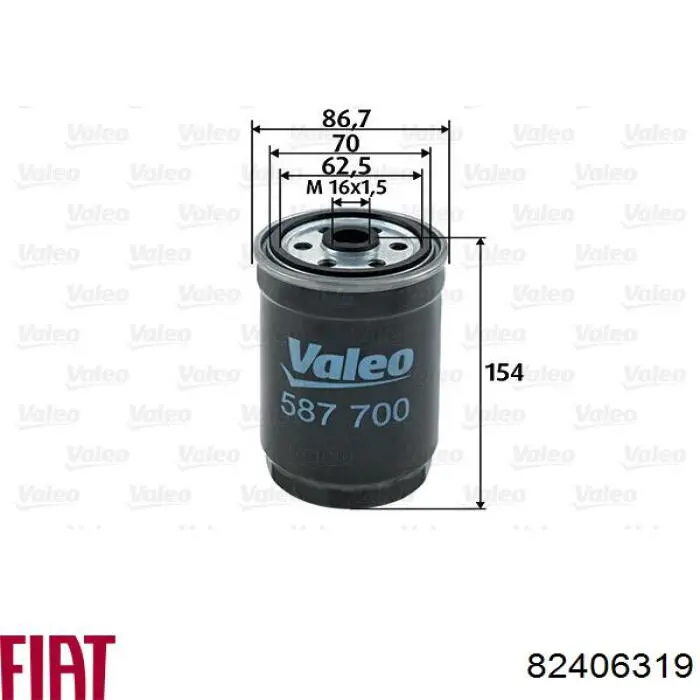 82406319 Fiat/Alfa/Lancia filtro combustible