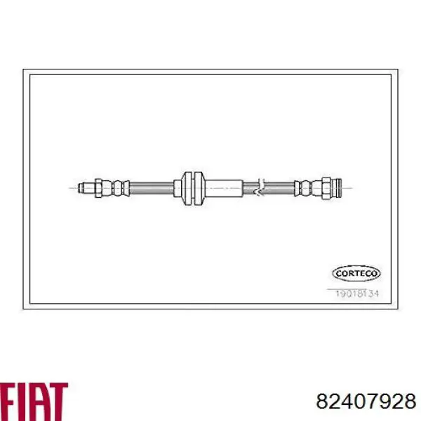 82407928 Fiat/Alfa/Lancia tubo flexible de frenos trasero