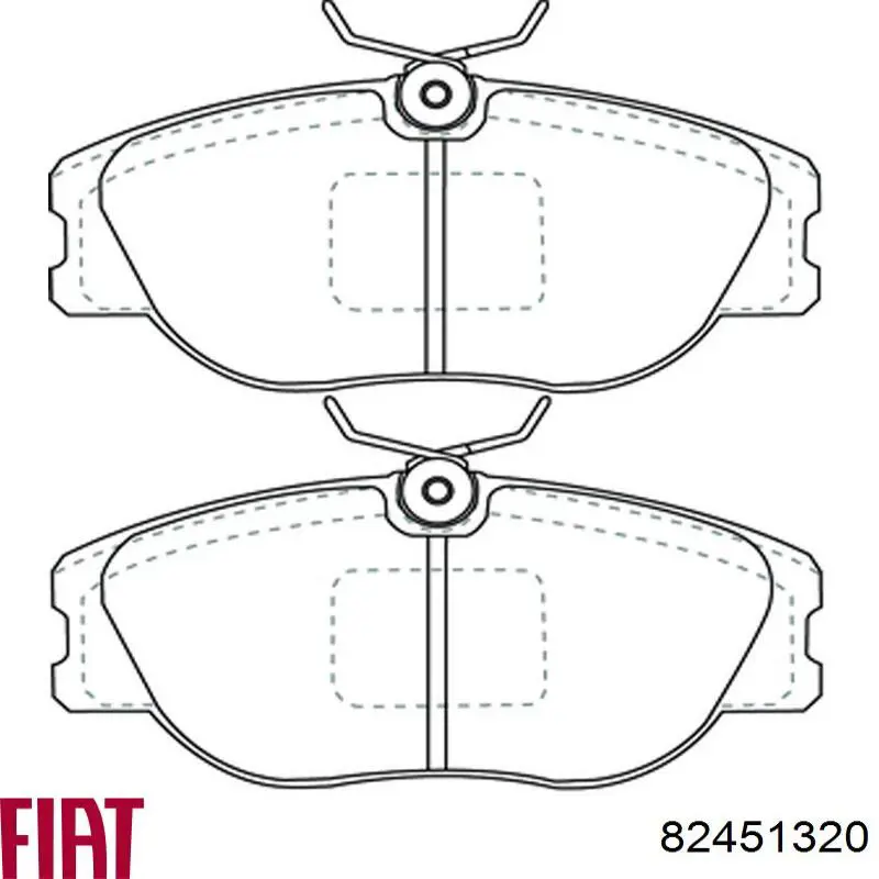 82451320 Fiat/Alfa/Lancia pastillas de freno delanteras