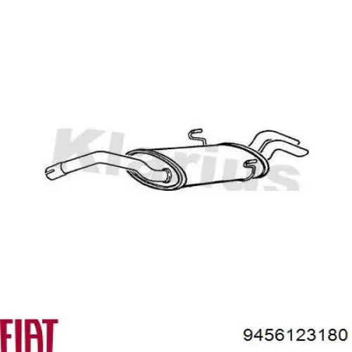 9456123180 Fiat/Alfa/Lancia silenciador posterior