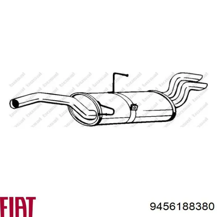 9456188380 Peugeot/Citroen silenciador posterior