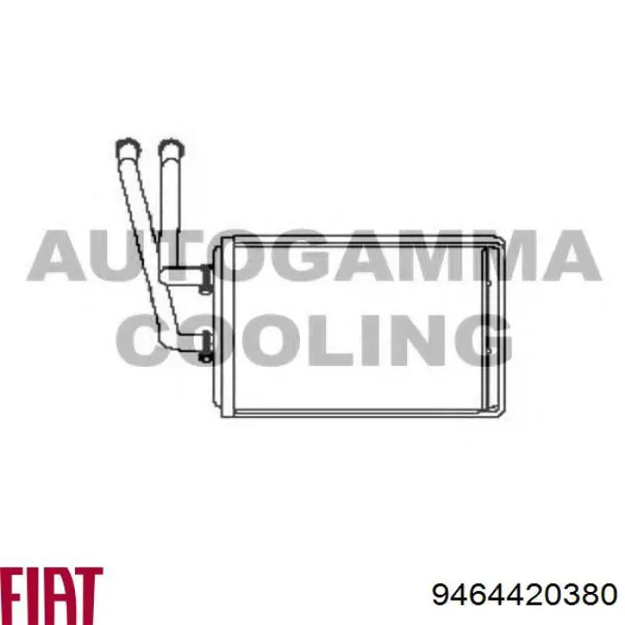 9464420380 Fiat/Alfa/Lancia radiador de calefacción