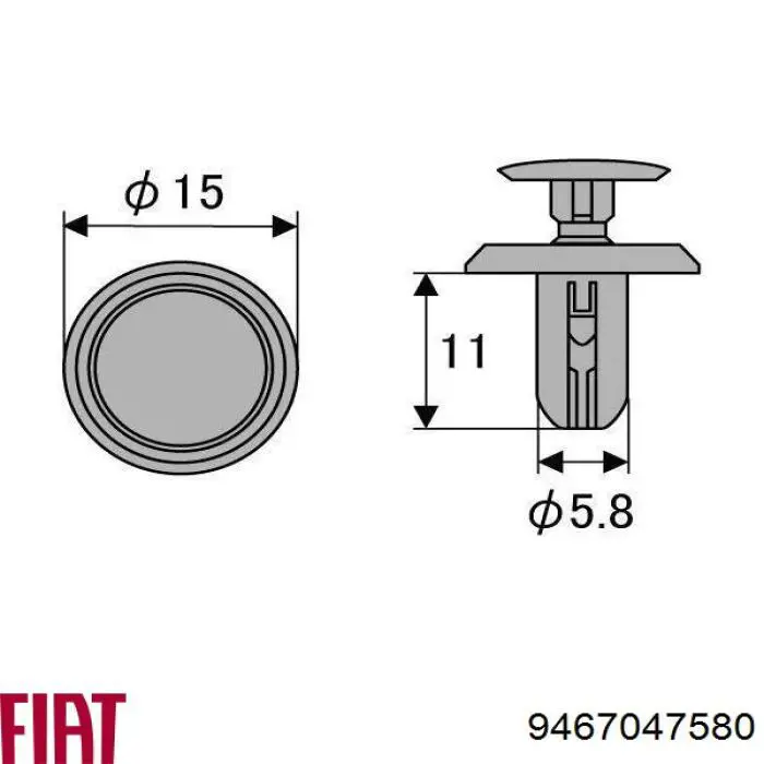  Piston (clip) De Una Campana Calefactora para Citroen Berlingo M