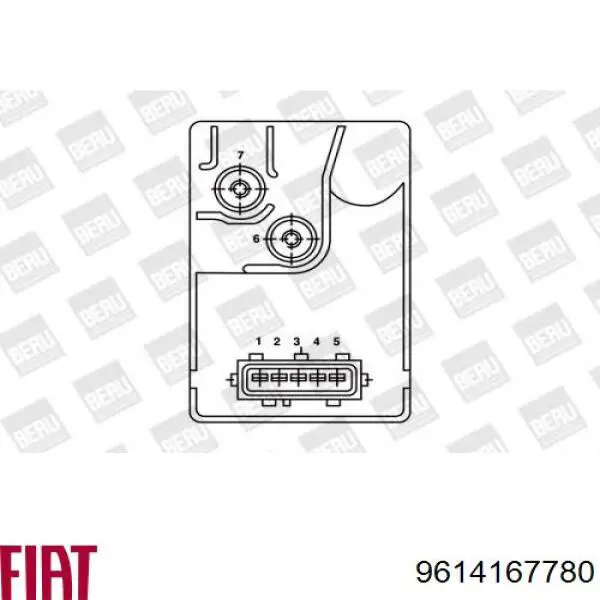 9614167780 Fiat/Alfa/Lancia relé de bujía de precalentamiento