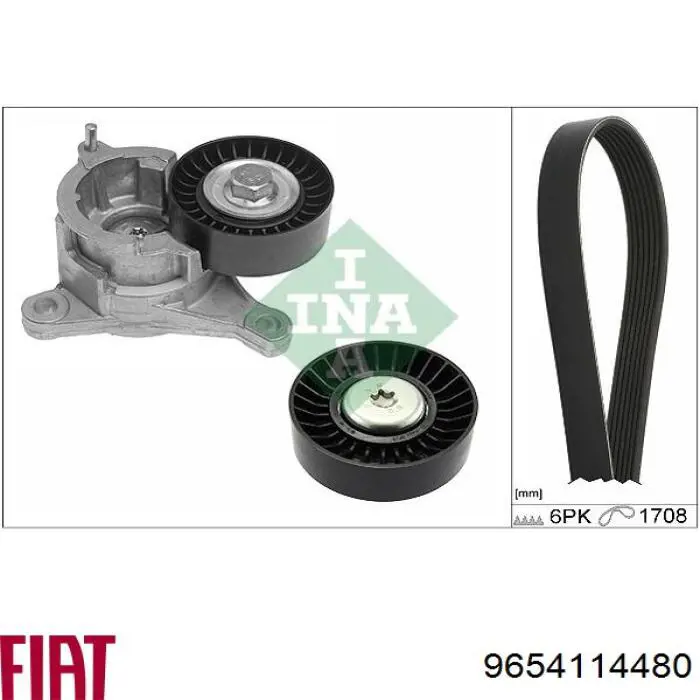 9654114480 Fiat/Alfa/Lancia correa trapezoidal