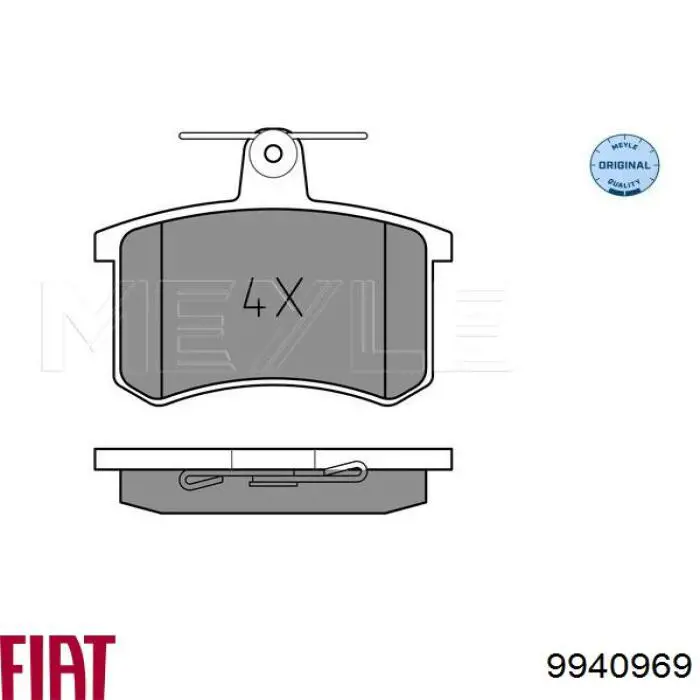 9940969 Fiat/Alfa/Lancia pastillas de freno traseras