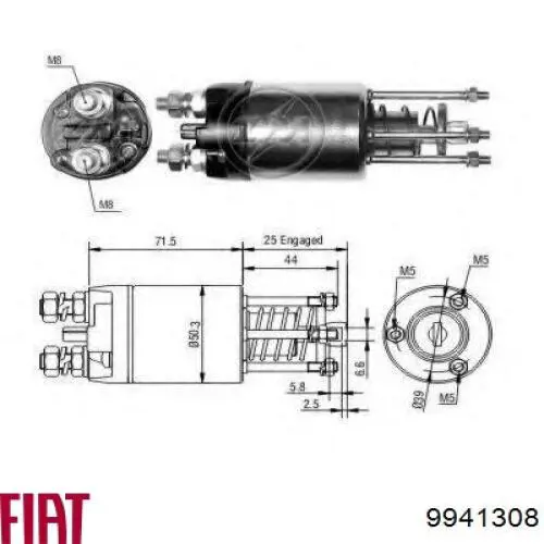 9942333 Fiat/Alfa/Lancia interruptor magnético, estárter