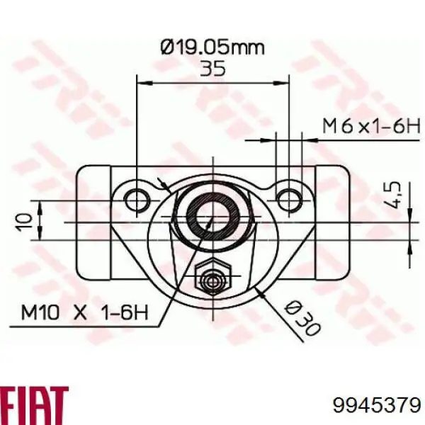 9945379 Fiat/Alfa/Lancia cilindro de freno de rueda trasero