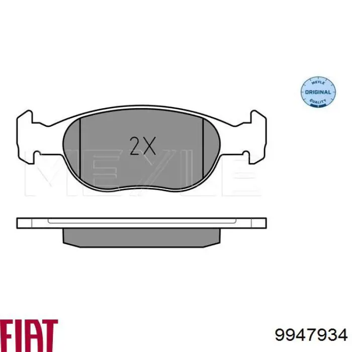 9947934 Fiat/Alfa/Lancia pastillas de freno delanteras