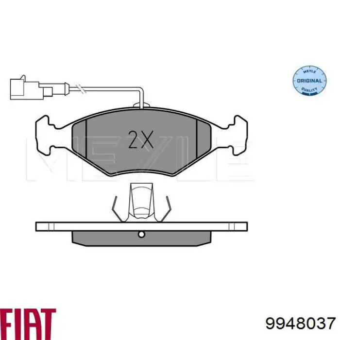 9948037 Fiat/Alfa/Lancia pastillas de freno delanteras