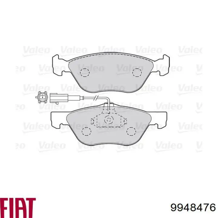 9948476 Fiat/Alfa/Lancia pastillas de freno delanteras