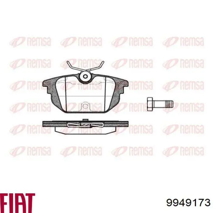 9949173 Fiat/Alfa/Lancia pastillas de freno traseras