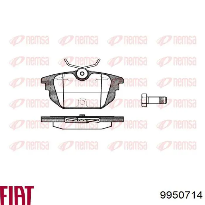 9950714 Fiat/Alfa/Lancia pastillas de freno traseras