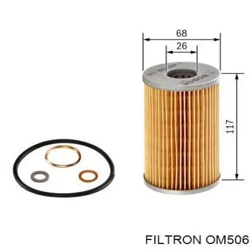 OM506 Filtron filtro de aceite