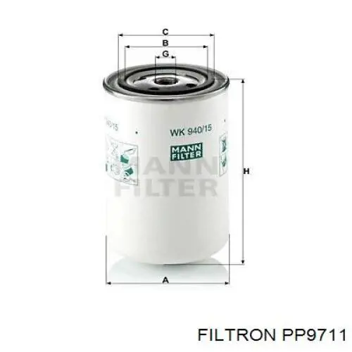 PP9711 Filtron filtro combustible