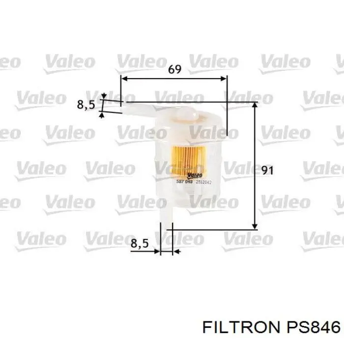 PS846 Filtron filtro combustible