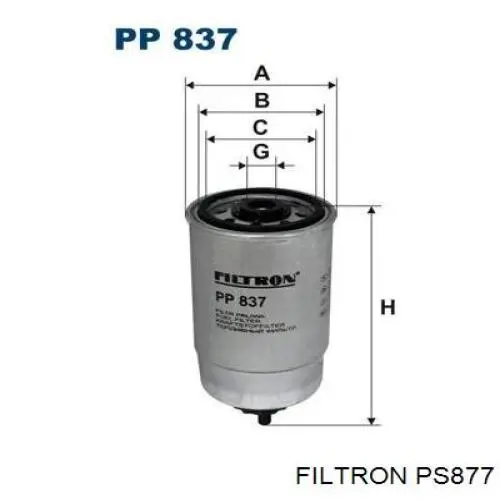 PS877 Filtron filtro combustible