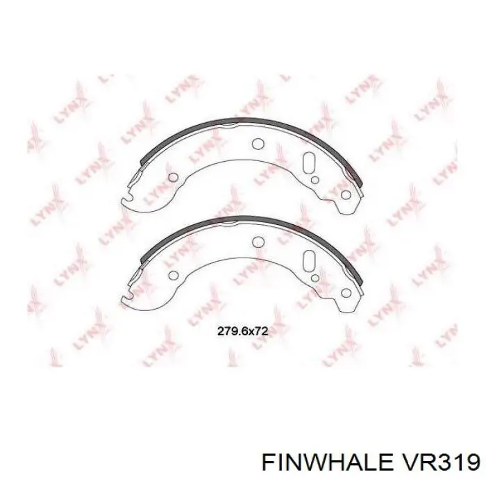VR319 Finwhale zapatas de frenos de tambor traseras