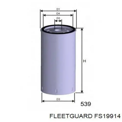 FS19914 Fleetguard filtro combustible