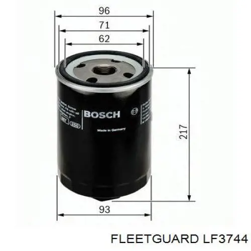 LF3744 Fleetguard filtro de aceite