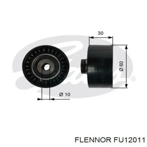 FU12011 Flennor rodillo intermedio de correa dentada