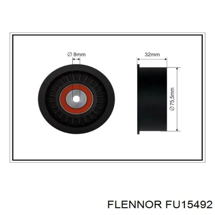 FU15492 Flennor rodillo intermedio de correa dentada