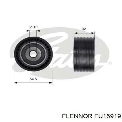 FU15919 Flennor rodillo intermedio de correa dentada