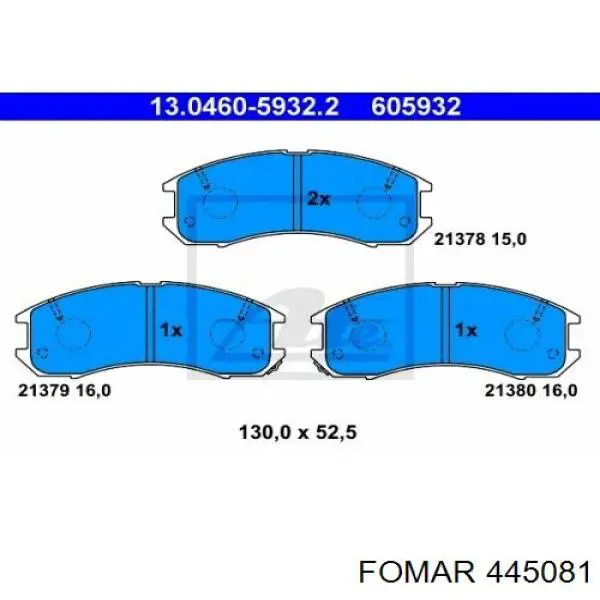  Pastillas de freno delanteras para Mazda 626 3 